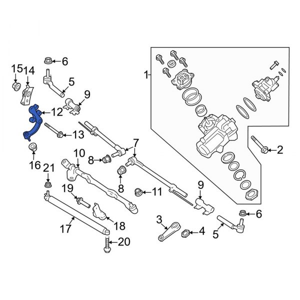 Ford OE PC3Z3350A Front Steering Idler Arm