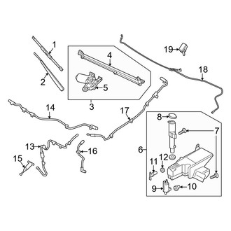 Ford OE - Windshield - Wiper & Washer Components (King Ranch / Lariat / Platinum / XL / XLT)