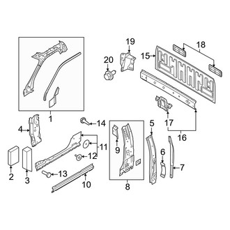 Ford OE - Cab - Back Panel (Regular Cab), (Regular Cab)