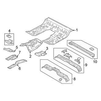 Ford OE - Cab - Floor (Regular Cab), (Regular Cab)