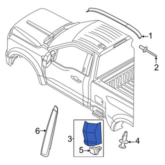 Ford OE - Left Truck Cab Corner Trim Panel