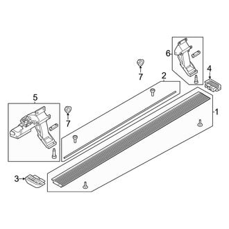 Ford OE - Cab - Running Board (Production, Power Deployable), (King Ranch / Lariat / Platinum / XL / XLT Crew Cab)