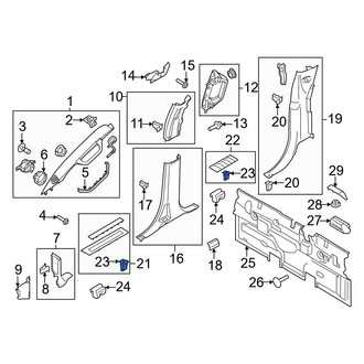 Ford OE - Door Sill Plate Clip