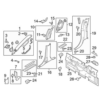 Ford OE - Cab - Interior Trim (Side & Rear Trim), (Crew Cab)
