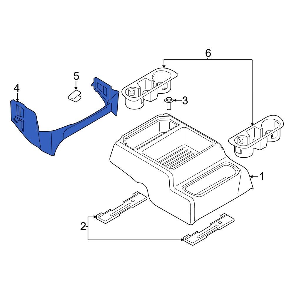 ford-oe-pc3z2604608ah-front-console-panel