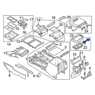 Ford OE - Rear Console Mat
