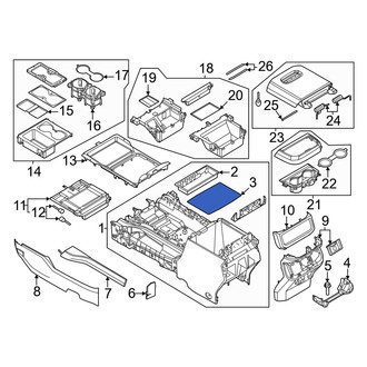 Ford OE - Rear Console Mat