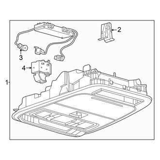 Ford OE - Overhead Console (Without Sunroof, without Accessory Switches)