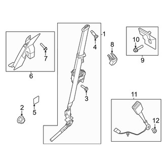 Ford OE - Restraint Systems - Front Seat Belts (Bucket Seat), (Regular Cab)