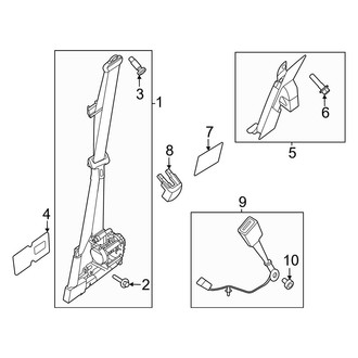 Ford OE - Restraint Systems - Front Seat Belts (Bucket Seat), (SuperCab)
