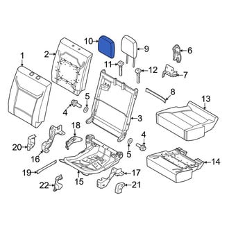 Ford OE - Rear Right Headrest Cover