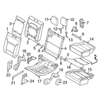 Ford OE - Seats & Tracks - Rear Seat Components (40%, Passenger Side, With Armrest)