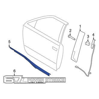 Ford OE - Rear Left Door Belt Molding