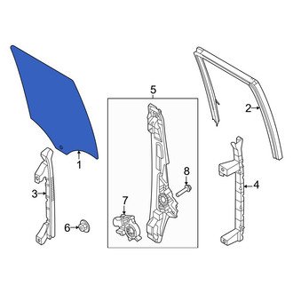 Ford OE - Front Left Door Glass