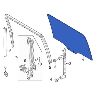 Ford OE - Front Left Door Glass