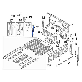 Ford OE - Left Truck Bed Panel Reinforcement Brace