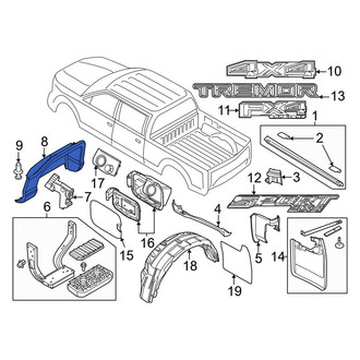 Ford OE - Rear Left Truck Bed Side Step Cover