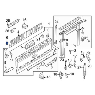 Ford OE - Tailgate Gap Cover Nut