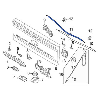 Ford OE - Rear Left Tailgate Latch Rod