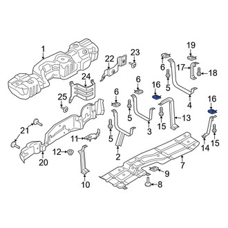 Ford OE - Right Fuel Tank Skid Plate Nut