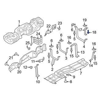 Ford OE - Right Fuel Tank Skid Plate Bolt