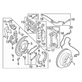 Ford OE - Rear Suspension - Brake Components
