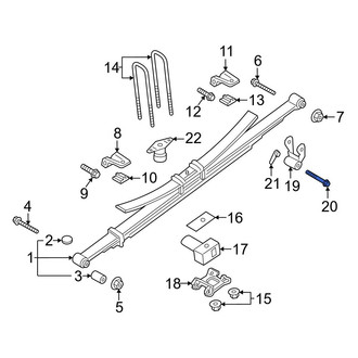 Ford OE - Leaf Spring Shackle Bolt