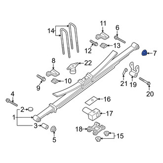 Ford OE - Leaf Spring Nut