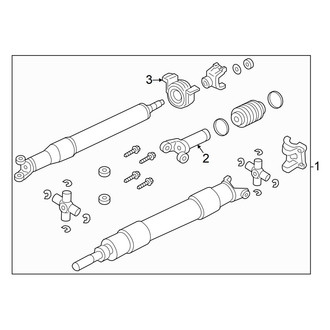 Ford OE - Rear Suspension - Drive Shaft (2-Piece Drive Shaft)
