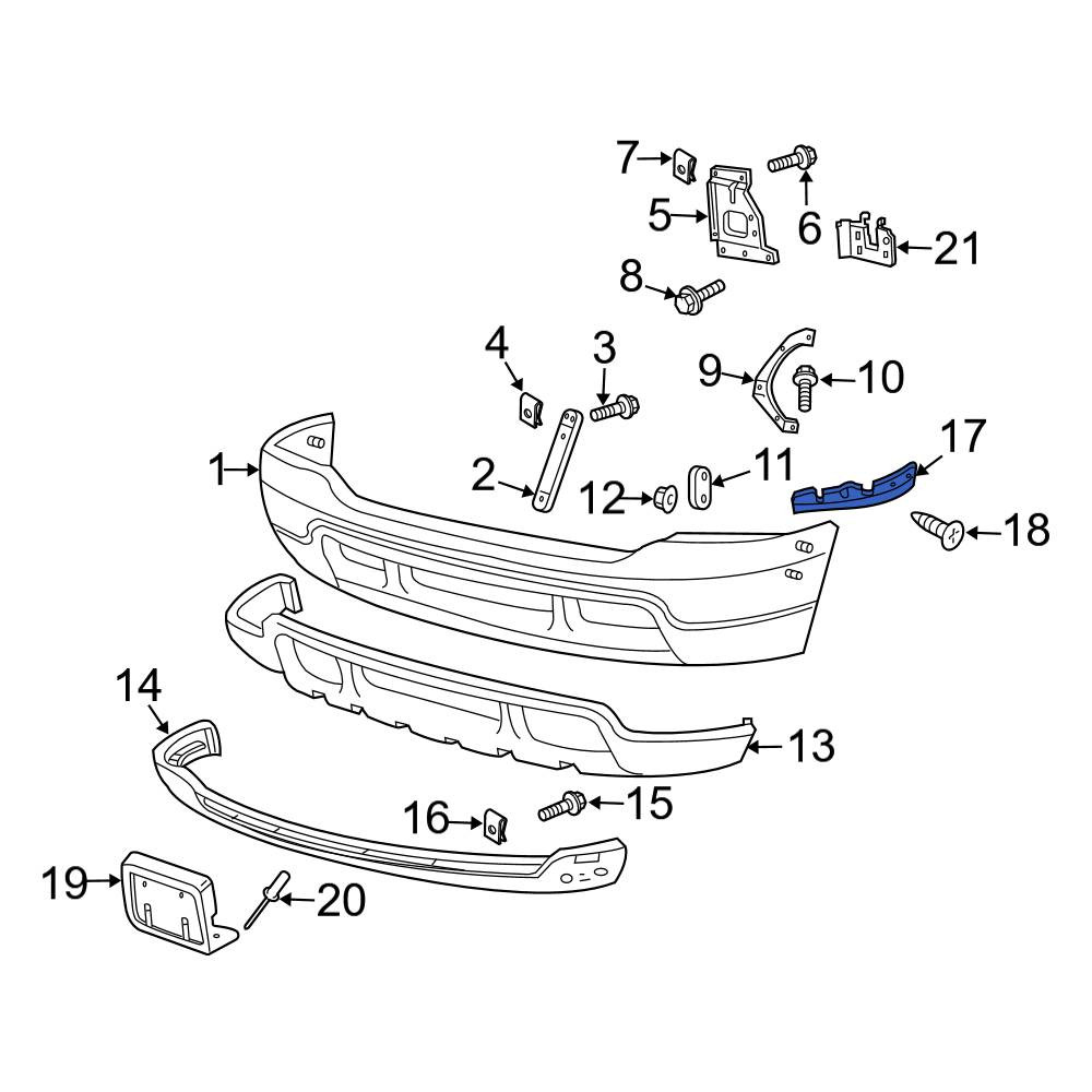Ford OE F81Z17A861AA - Front Right Inner Bumper Cover Spacer Panel