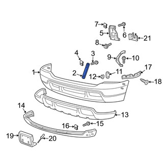 Ford OE - Left Bumper Face Bar Bracket