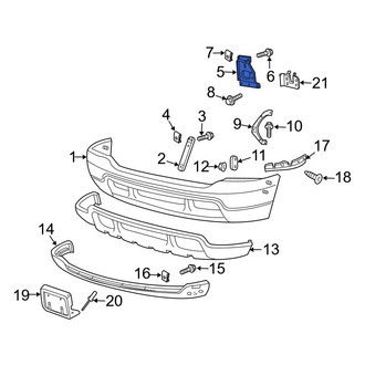 Ford OE - Left Bumper Impact Absorber Bracket