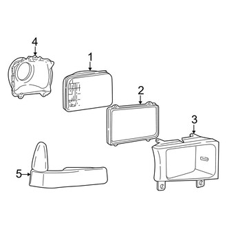 Ford OE - Front Lamps - Headlamp Components (Sealed Beam Type), (Cab & Chassis - Crew Cab / Cab & Chassis - Conventional)
