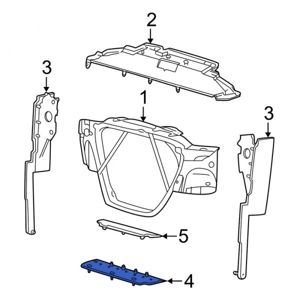 Radiator Support Air Deflector