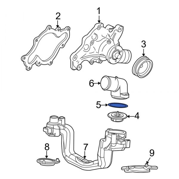 Engine Coolant Thermostat Housing Gasket