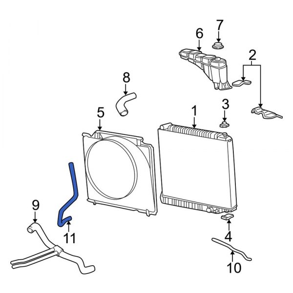 Engine Coolant Overflow Hose