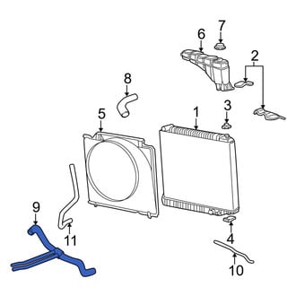 Ford OE - Lower Radiator Coolant Hose