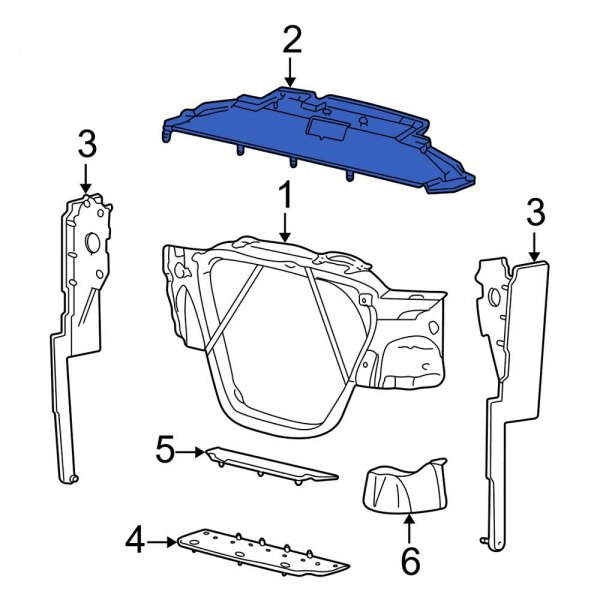 Radiator Support Air Deflector