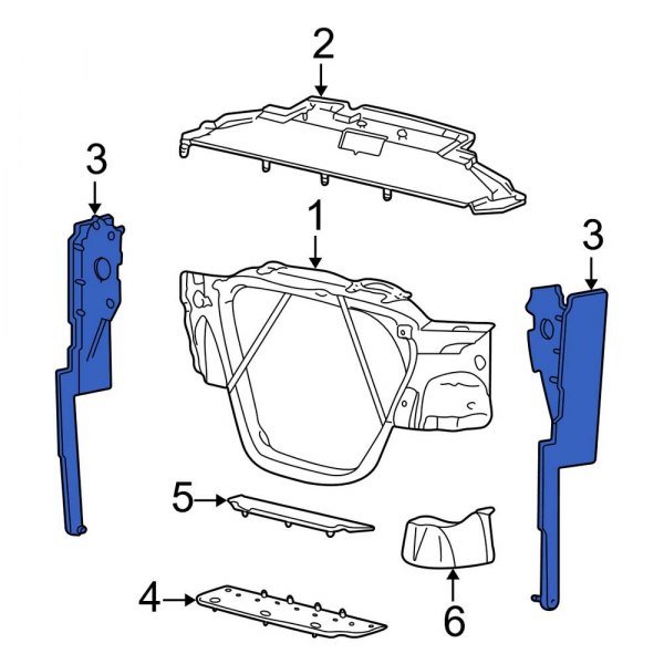 Radiator Support Air Deflector