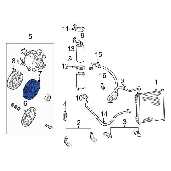 A/C Compressor Clutch Pulley