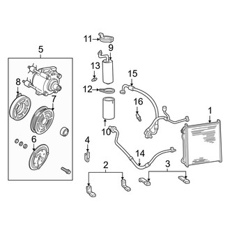 Ford OE - Air Conditioner & Heater - Condenser, Compressor & Lines