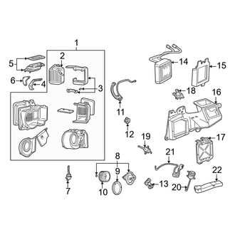Ford OE - Air Conditioner & Heater - Evaporator & Heater Components (Cab & Chassis - Crew Cab / Cab & Chassis - Conventional)