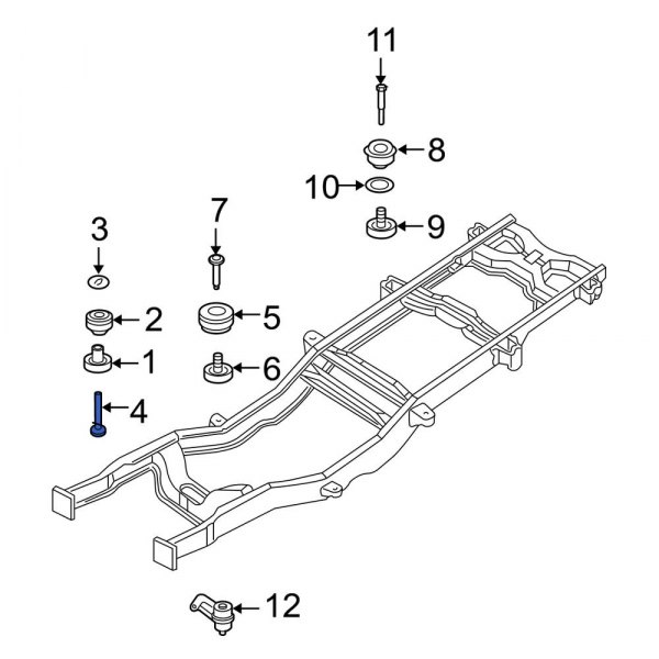 Body Mount Cushion Bolt