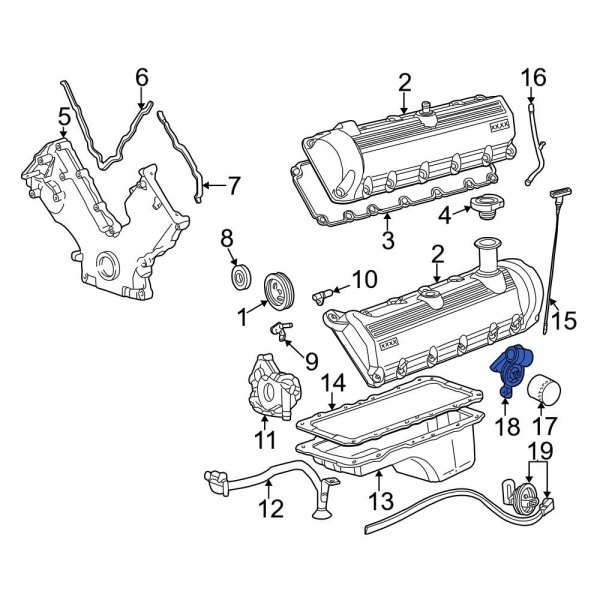 Ford OE 5C3Z6881BB Engine Oil Filter Adapter