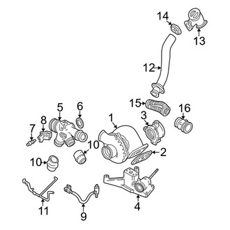 Ford OE - Engine - Turbocharger & Components (Cab & Chassis - Crew Cab / Cab & Chassis - Conventional 7.3L)
