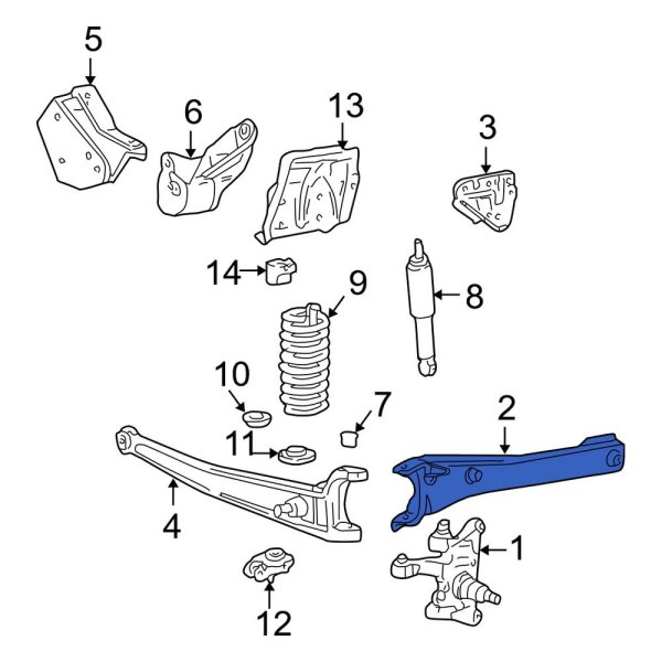 Genuine Ford Radius Arm 7C3Z3A360D Control Arms & Parts