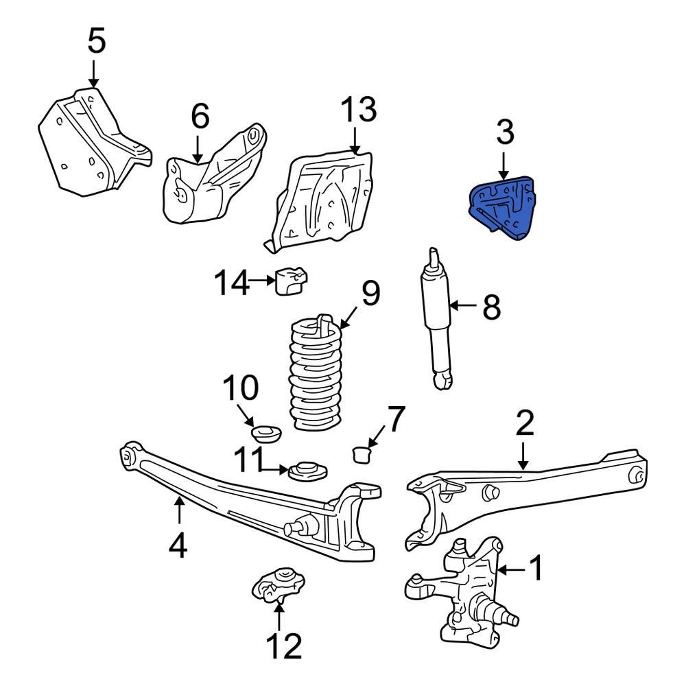 Ford OE BC3Z3B095B Left Radius Arm Bracket