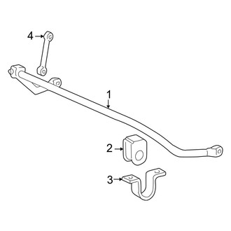 Ford OE - Front Suspension - Stabilizer Bar & Components (Twin I Beam), (Cab & Chassis - Crew Cab / Cab & Chassis - Conventional 4 X 2)