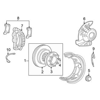 Ford OE - Front Suspension - Brake Components (Monobeam Axle), (4 X 2)