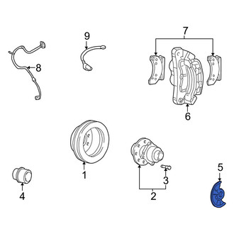 Ford OE - Rear Brake Dust Shield